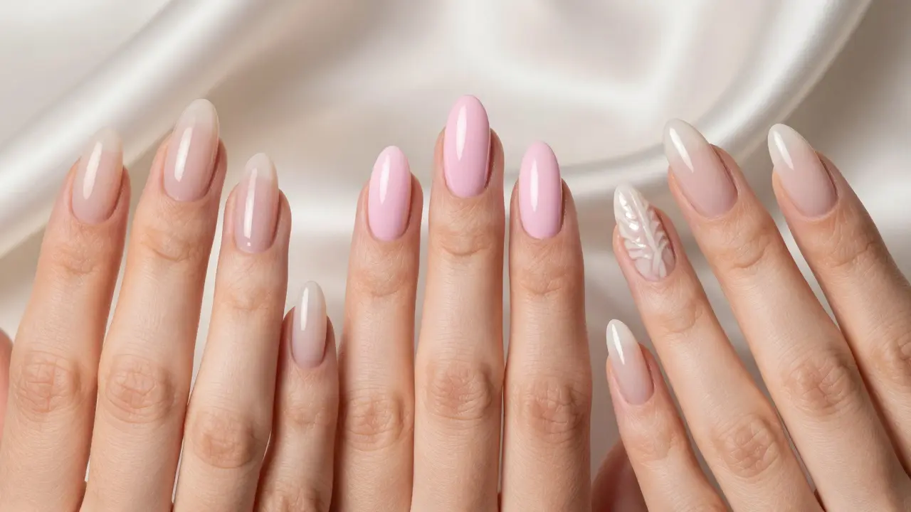 Srovnání různých typů manikúry od přírodního vzhledu po gelové nehty.