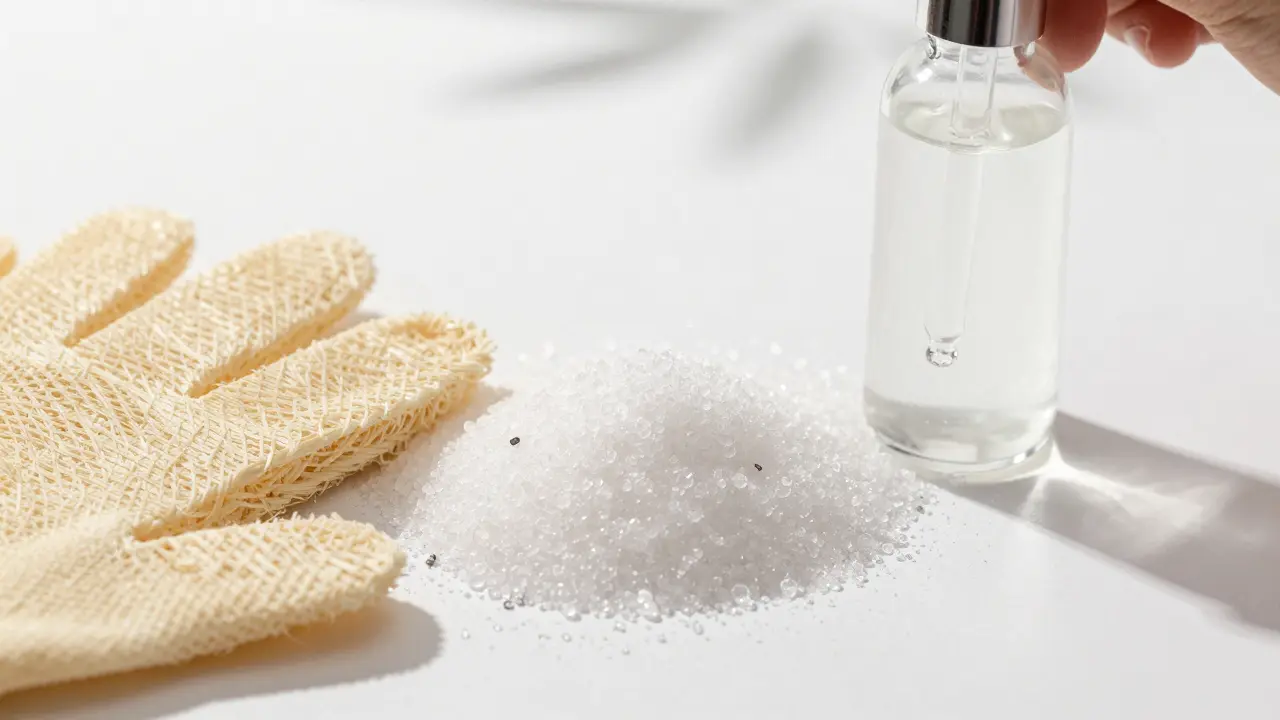 Srovnání mechanického a chemického peelingu pro tělo